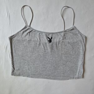 PLAYBOY Heather Gray Camisole with Logo